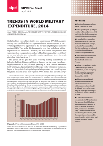 Trends in World Military Expenditure, 2014 (SIPRI) image