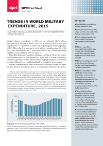 Trends in World Military Expenditure, 2015 (SIPRI)  image