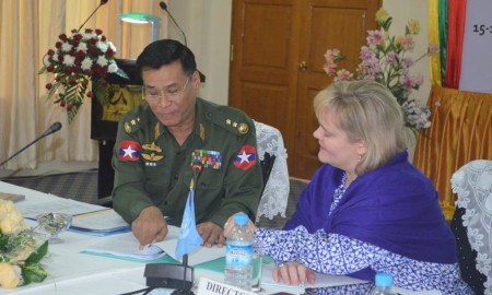 Lt. Gen. Thein Htay & Director Riggle image